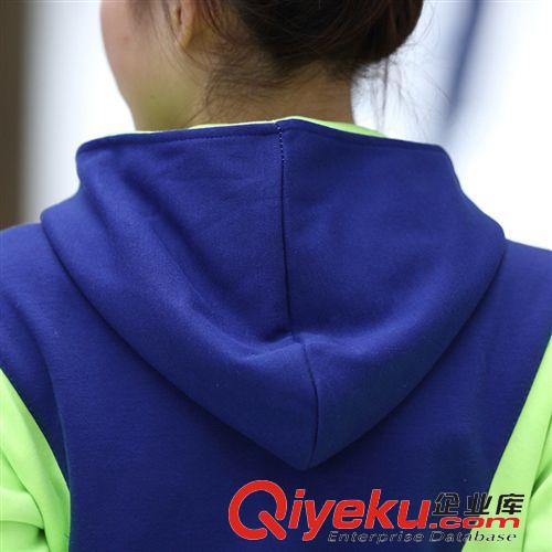 女款套裝 春秋新品女裝特賣 拼色直筒連帽女式休閑套裝 透氣保暖女式套裝原始圖片3