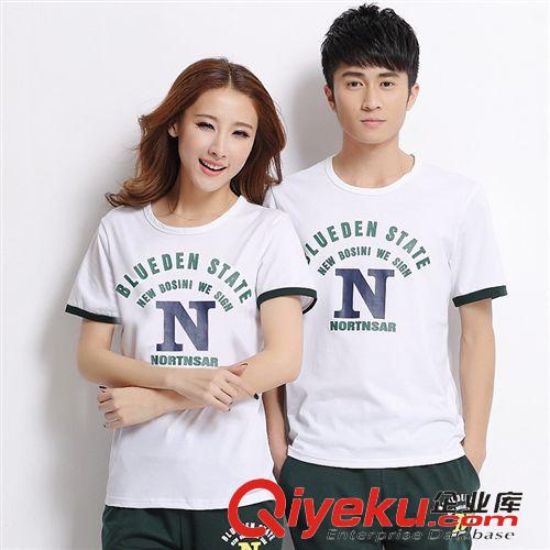 情侶短褲短袖 批發(fā)新品夏季情侶套裝 印花V領(lǐng)短袖短褲套裝 情侶休閑運(yùn)動(dòng)套裝