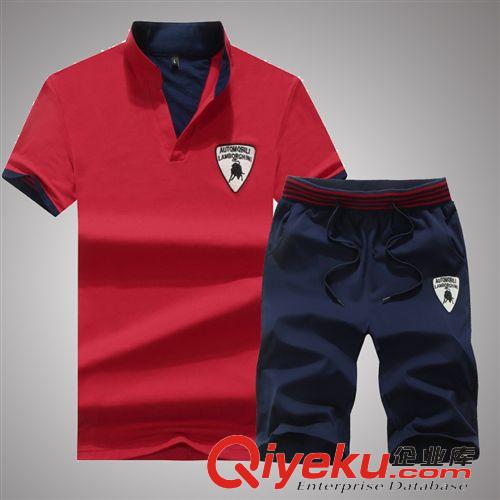 活動專區(qū) 一件代發(fā)2015夏季新款男士公牛運(yùn)動套裝立領(lǐng)T恤青少年戶外運(yùn)動服