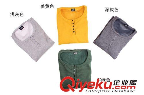 ◤爆款推薦◥ 秋冬季新款 五?？蹐A領(lǐng)加厚打底衫加絨不倒絨長袖t恤暖倍兒批發(fā)原始圖片3