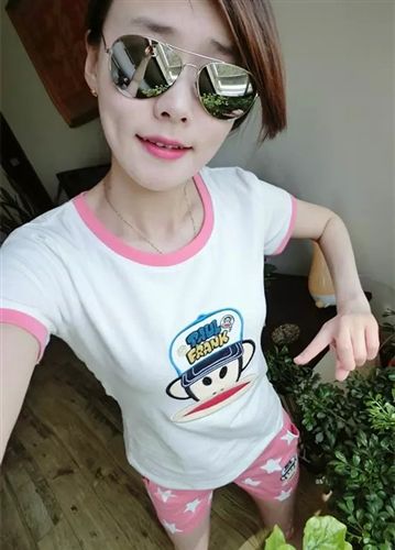 大嘴猴系列 2015夏季新款 大嘴巴猴子精美刺繡短袖套裝 五分褲休閑圓領(lǐng)套裝原始圖片3
