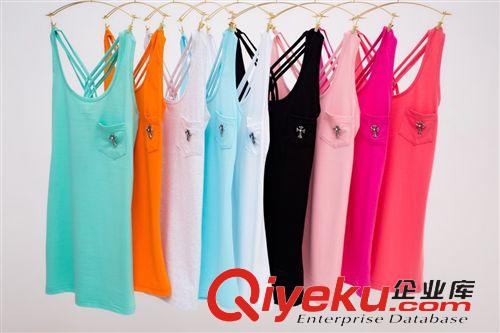 ◤春款◥ 奧代爾u領(lǐng)打底衫 純棉糖果色性感克羅心打底背心小清新吊帶