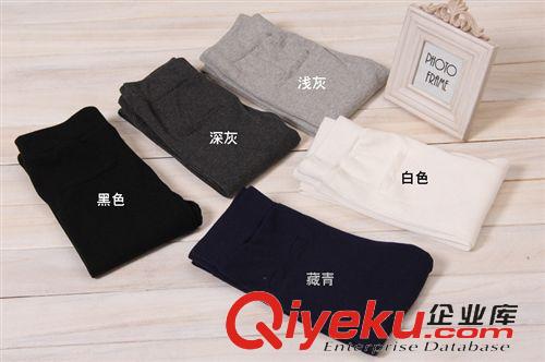 ◤秋款◥ 韓國秋裝新款韓版潮螺紋豎條紋薄白色打底褲女九分顯瘦褲子批發(fā)原始圖片3