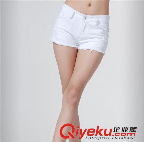 短褲 熱褲 批發(fā)2015高腰歐美新款棉質(zhì)提花女士休閑短褲修身顯瘦打底熱短褲子