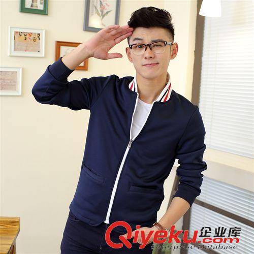 衛(wèi)衣 2015新款秋冬男士衛(wèi)衣 立領(lǐng)衛(wèi)衣 運(yùn)動(dòng)外套 韓版時(shí)尚衛(wèi)衣 男原始圖片2
