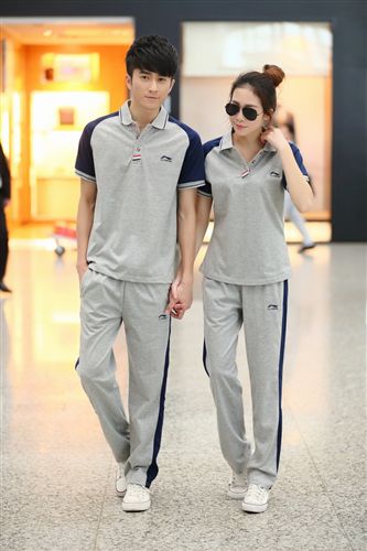 李寧運(yùn)動服專區(qū) 拉希普2015夏季男開衫套頭翻領(lǐng)運(yùn)動短袖T恤套裝女運(yùn)動服情侶款