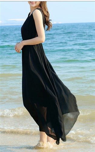 連衣裙 2015新款韓 版甜 美波西米亞連衣裙夏裝春秋潮長裙背心雪紡裙女原始圖片2