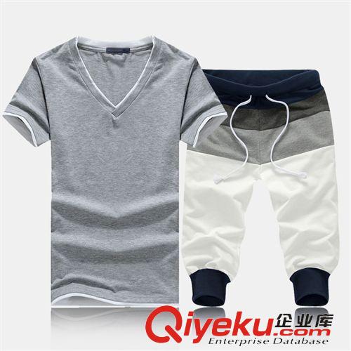 夏季新品專區(qū) 夏裝新款男式時尚百搭短袖套裝 男裝半袖t恤男士休閑運動套裝男原始圖片2