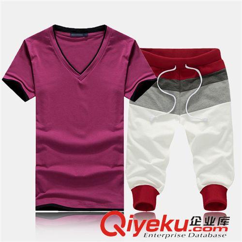 夏季新品專區(qū) 夏裝新款男式時尚百搭短袖套裝 男裝半袖t恤男士休閑運動套裝男原始圖片3