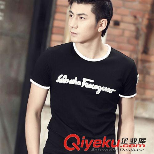 男士T恤 清涼夏季 都市時尚男士圓領(lǐng)套頭短袖 舒適透氣男款字母短袖T恤原始圖片3