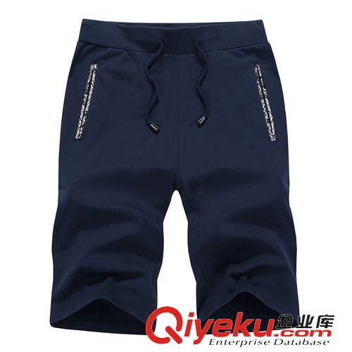 下裝/褲子 夏季爆款男式休閑五分褲直筒修身純棉純色休閑褲潮中褲廠家直銷