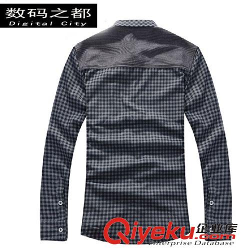 男式襯衫 2015男士新品爆款夏季時尚休閑 男上裝襯衫高品質插色長袖襯衣原始圖片3