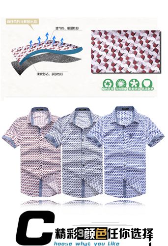 男式襯衫 夏季新品 男式短袖襯衫 時尚修身薄款格子襯衫 韓版短袖襯衫男士原始圖片3