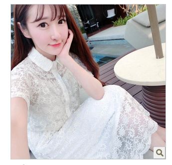 棉麻深女系 大東門微信一手貨源{zx1}女裝時尚燙鉆棉麻拼紗短袖連衣裙