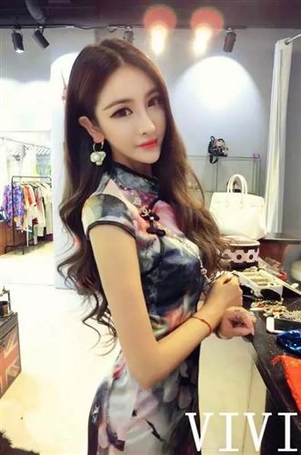 666 微信一手貨源夏季女裝新款復古氣質名媛花朵旗袍連衣裙