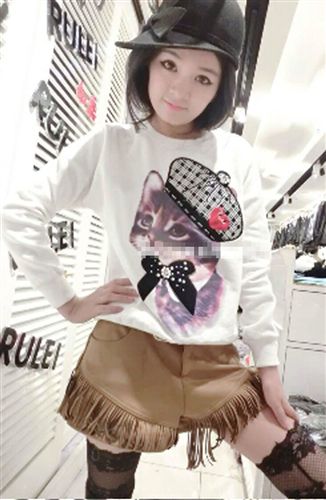 下裝 歐洲站女裝{zx1}時尚修身鹿皮絨面料流蘇裝飾短褲 廠價直批原始圖片3