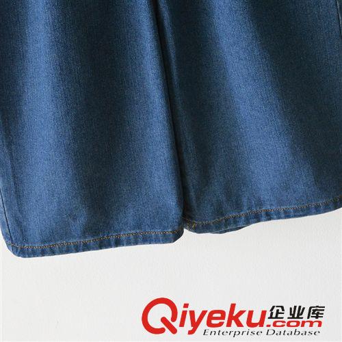 ◆ 牛仔系列 ◆ 春夏新款女裝韓國原單代購七分百搭直筒闊腿松緊腰牛仔中褲