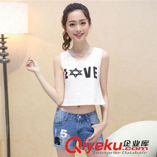 ◆ 牛仔系列 ◆ 2015夏季背帶個性徽章翻邊牛仔短褲女