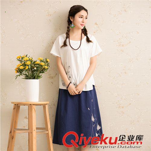 2015爆款推薦 2015 夏裝森女裝民族風寬松dmmm無袖連衣裙背心裙花苞裙