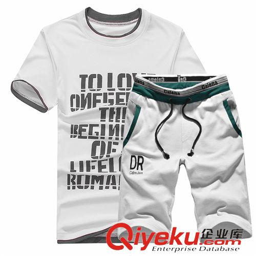 運動、休閑套裝 純棉短袖t恤男 運動服套裝男夏季短袖短褲休閑POLO衫 男夏短套裝