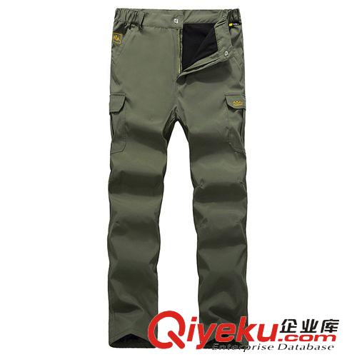 沖鋒衣、褲 男款沖鋒褲軟殼褲抓絨褲防水防水戶外運動登山保暖單層抓絨褲批發(fā)