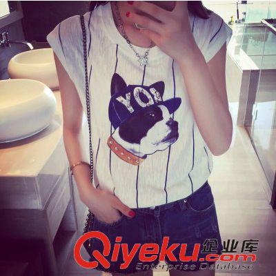 5月25號新款 2015夏裝新款學院風惡搞風印花女式大碼寬松短袖T恤衫學生裝原始圖片2