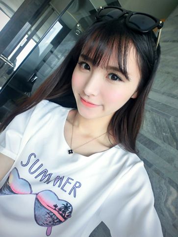 雪紡*蕾絲衫 2015夏裝新款韓版百搭時尚可愛減齡印花女式短袖雪紡衫T恤原始圖片2