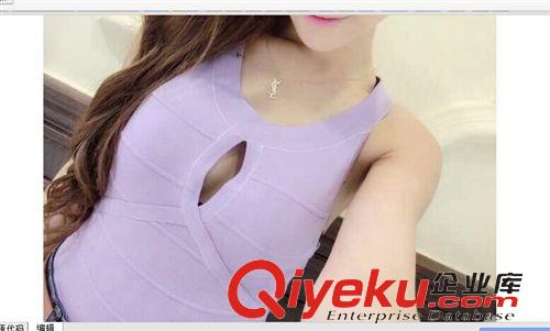 小背心*抹胸 2015夏裝歐美夜店性感吊帶露背糖果色針織打底上衣女式原始圖片2