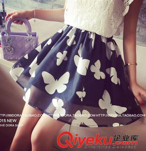半身裙 2015夏裝新品韓版 超仙歐根紗立體波點(diǎn)植絨女式半身中裙