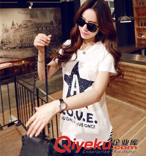時尚新品 2015夏裝新款韓版短袖女T恤胖mm寬松上衣半袖體恤女