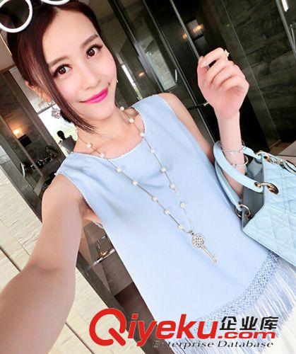 5月8號(hào)新款 免費(fèi)數(shù)據(jù)包夏季新款韓版流蘇百搭修身無(wú)袖雪紡背心微信一手貨源原始圖片2