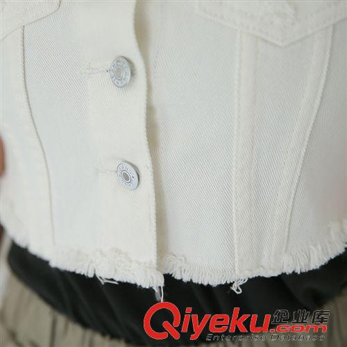 【牛仔襯衫/ 外套】 2015夏季新款韓國(guó)街頭磨破懷舊毛邊大碼牛仔馬甲女潮修身馬夾背心原始圖片2