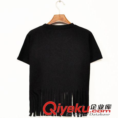 ★2015新款第二期★ 夏裝潮原宿風熒光字母流蘇寬松短款T恤女夜店舞蹈 外貿款原始圖片3