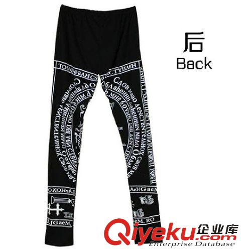 ★ 下裝 ★ 外貿(mào)款 原宿GD權(quán)志龍宗教十字架圖騰女打底褲朋克jazz長褲代發(fā)原始圖片3