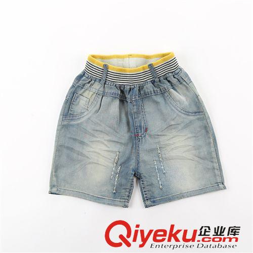 {zx1}上架 中大童男童夏季短褲 韓版磨舊兒童牛仔褲夏 寶寶牛仔短褲現貨批發原始圖片2
