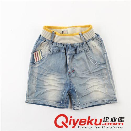2015夏季新品sf 【新品快訂】中大男童雙排扣童褲 6-12歲韓版卡通牛仔短童褲直銷