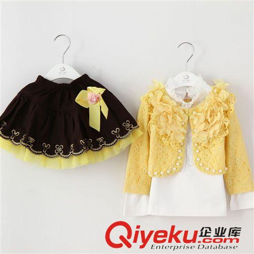 女童 2015 春裝新品 韓版兒童套裝  裙套裝  0120原始圖片3