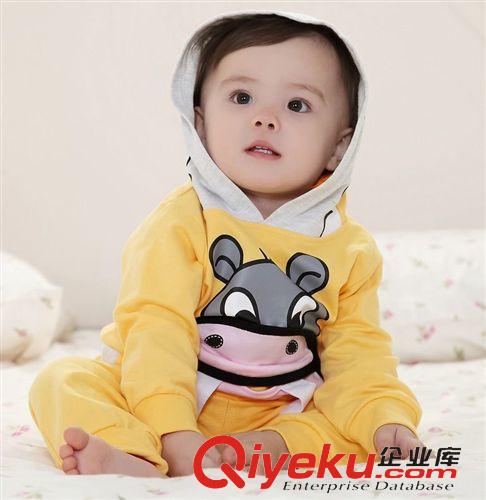 中性款 2015 新品春款  精流全棉連帽童套裝  028原始圖片2