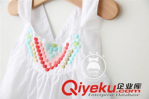 童襯衫 童裝2015夏季新款韓版女童吊帶衫后背交叉抹胸裙衫女寶寶連衣裙