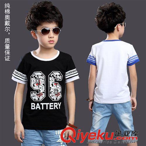男童專區(qū) 童裝男童t恤夏款2015 新款兒童圓領(lǐng)全棉中大童夏裝童上衣夏季潮