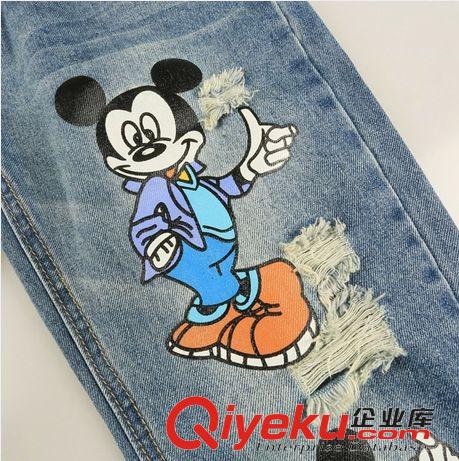 褲裝 2015新款春夏女裝韓版時(shí)尚潮款米奇顯瘦九分牛仔褲小腳褲 褲原始圖片3