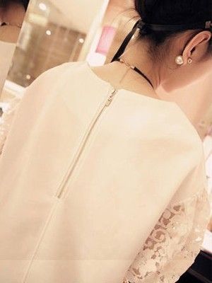 五月新品三期 胖mm2015夏裝新款打底衫韓版加大碼女裝顯瘦寬松上衣蕾絲短袖t恤原始圖片3