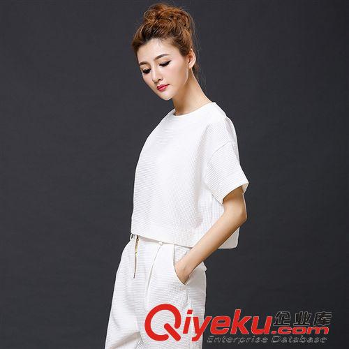 四月新品二期 2015韓版夏季新品女士時(shí)尚新款雪紡印花百搭T恤短袖雪紡衫潮
