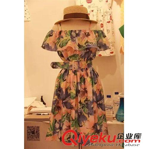 夏季新款第五期 2015夏裝新款女裝大碼顯瘦超長款裙子淑女氣質長裙夏季雪紡連衣裙