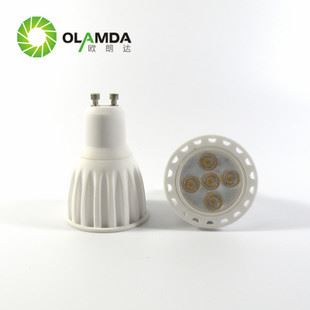 LED射燈 LED陶瓷射燈5W GU10 輸入220V電壓 燈杯射燈5瓦 展廳裝飾 可調(diào)光