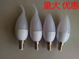 LED蠟燭彩泡尖泡拉尾 廠家直銷新款塑料led尖泡燈3W蠟燭燈尖泡e14led蠟燭燈拉尾泡