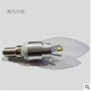 LED蠟燭燈 led蠟燭燈3w 5W led尖泡拉尾 e14E27小螺口超亮節(jié)能三叉光源球泡