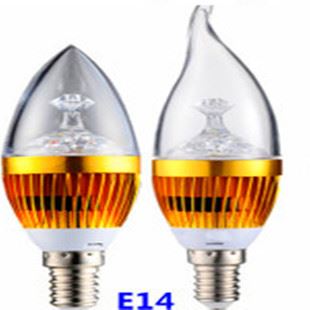 LED蠟燭燈 【廠家直銷】 LED3w 尖泡 水晶燈專用E14 27 LED蠟燭燈led 燈泡