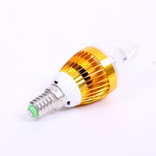 LED蠟燭燈 【廠家直銷】 LED3w 尖泡 水晶燈專用E14 27 LED蠟燭燈led 燈泡