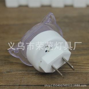 LED七彩插電小夜燈 廠家直銷 led彩色貓頭插電小夜燈 節(jié)能創(chuàng)意床頭燈 地攤貨源批發(fā)原始圖片3